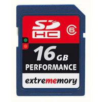 Extrememory SDHC Performance, 16 GB (EXMESDHC16GC6)